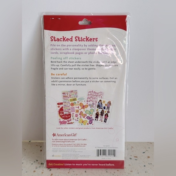 American Girl Doll Crafts Peel and Stick Stacked Stickers 9 Pieces‎ - Picture 2 of 2